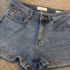 Denim jean shorts